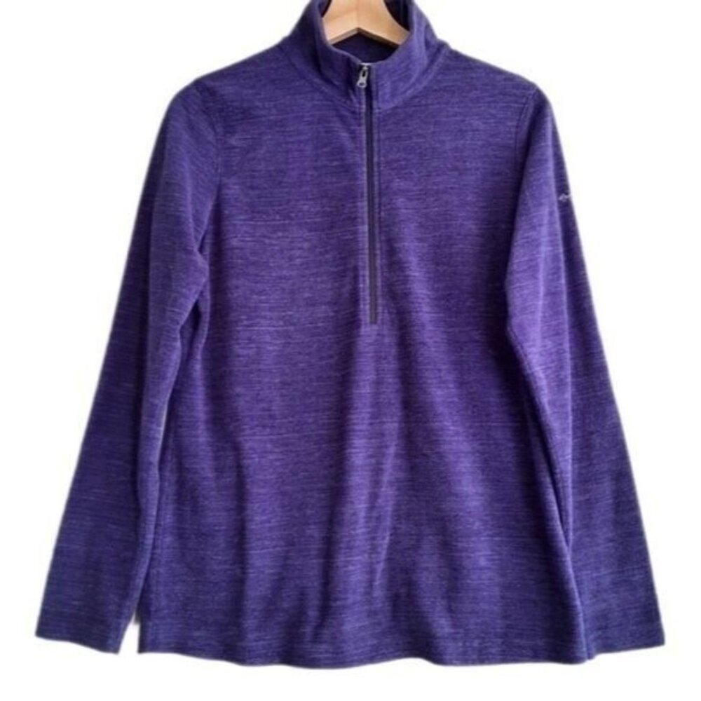 COLUMBIA Fleece Sweatshirt Half-zip Purple Top Sz M